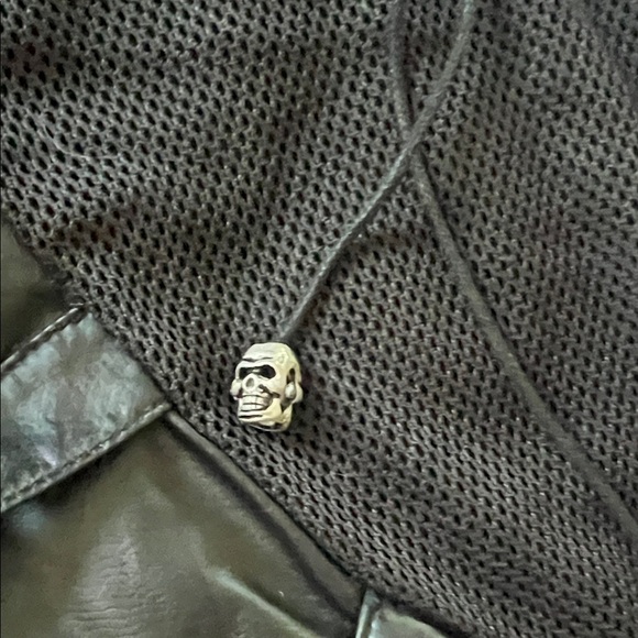 Faux pleather goth style pants with buckles and cute details. - Picture 3 of 6